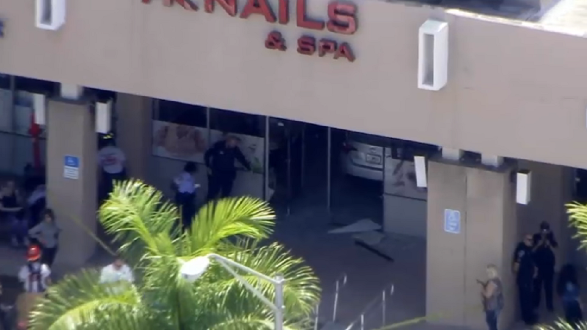 3 Hurt After Car Crashes Inside Hallandale Beach Nail Salon