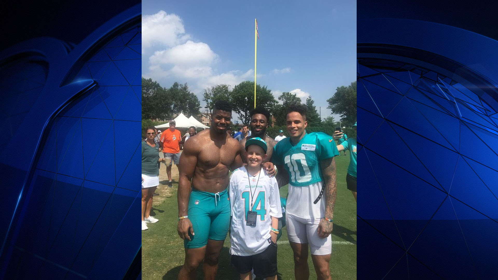 Miami Dolphins Surprise Cancer Patient, 13, At Training Camp