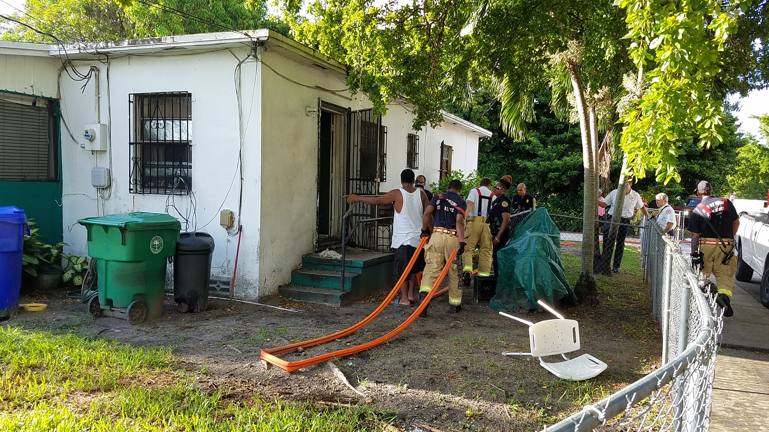 Man, Dog Rescued From Early Morning Liberty City House Fire