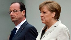 New French President Hollande Meets with Merkel