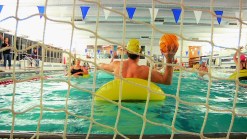Try to Keep Yourself Afloat In Inner Tube Water Polo