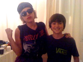 Celebrity Twitpics: YouTube Sensation Greyson Meets Lady Gaga