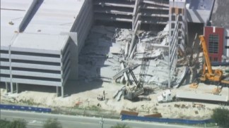 RAW VIDEO: Helicopter Footage of Miami-Dade College Parking Garage Collapse Day 2