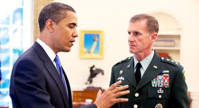 Lt. Gen. Stanley McChrystal, is now in charge of the war in Afghanistan, but he seems to have a difference of opinion with his commander-in-chief..