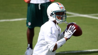 DAVIE, FL - MAY 02:  Rookie quarterback Pat White  #6 of the Miami Dolphins drops back to pass during mini camp on May 2, 2009 at the Miami Dolphins Training facility in Davie, Florida.  (Photo by Mar
