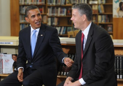 President Barack Obama (L) has made education reform a priority of his administration -- and selected former Chicago schools chief Arne Duncan as education secretary to prove it.  A report released by