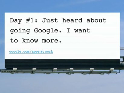 Google's 30-day campaign targets IT professionals commuting to work.
