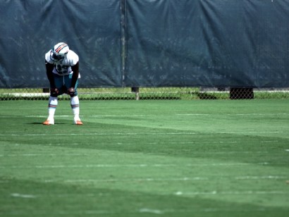 Ronnie Brown hit a sled and the crowd went wild. Think they're ready for some football?