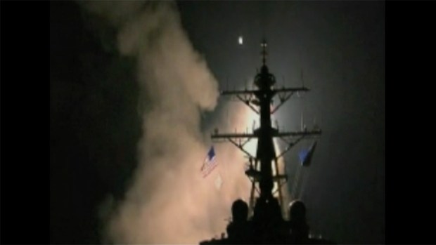 [NATL] Watch: US Warships Launch Tomahawk Missiles at Syria