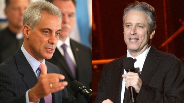 Rahm Emanuel Sends Jon Stewart Dead Fish Pizza