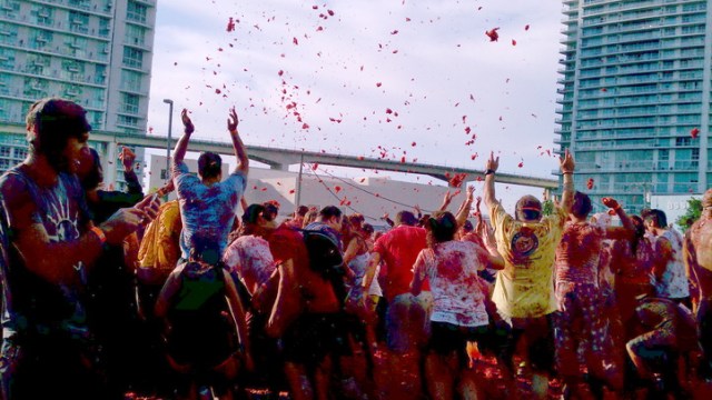 The First Annual Tomato Fight 