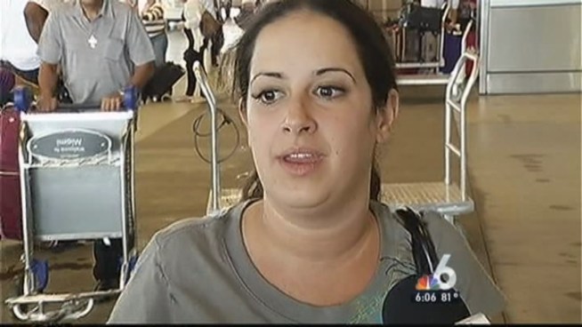 American Airlines Flight 443 was grounded at JFK Airport after the problem emerged, officials said. Passenger Conchita DiGregorio talked about how the incident caused problems for her honeymoon.