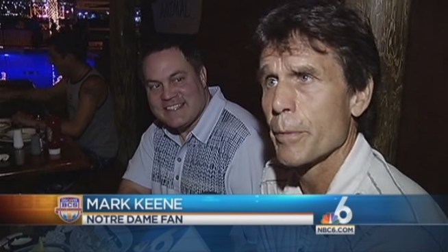 College football fans are taking over South Florida. The big national championship game is Monday at Sun Life Stadium, and fans aren't waiting to celebrate. NBC 6 reporter Christina Hernandez has the story.