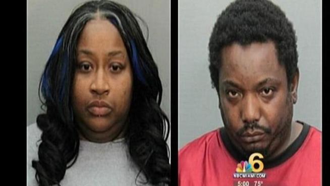 The parents of a severely malnourished North Miami Beach boy who was found badly beaten and naked in the middle of a street were behind bars Monday on charges of aggravated abuse and neglect of a child.