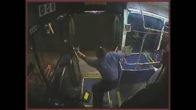 The passenger threw the punch on the night of Sept. 10. As this surveillance video shows, the driver briefly grabbed a hold of his shirt before the man ran away.