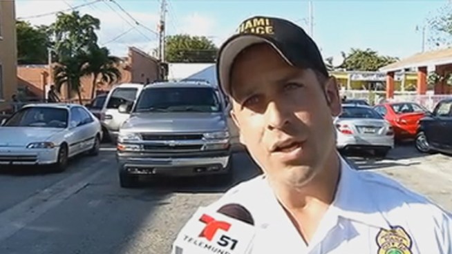 A Latino man in his mid-20s was shot in his left buttock after a fight at the Calle Ocho Festival Sunday, Miami Police said. Police spokesman Sgt. Freddie Cruz said the victim 