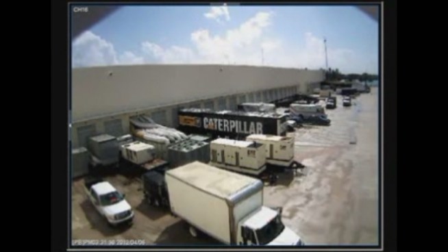 Surveillance video shows two incidents of suspects taking copper cables from the set of the television show The Glades.