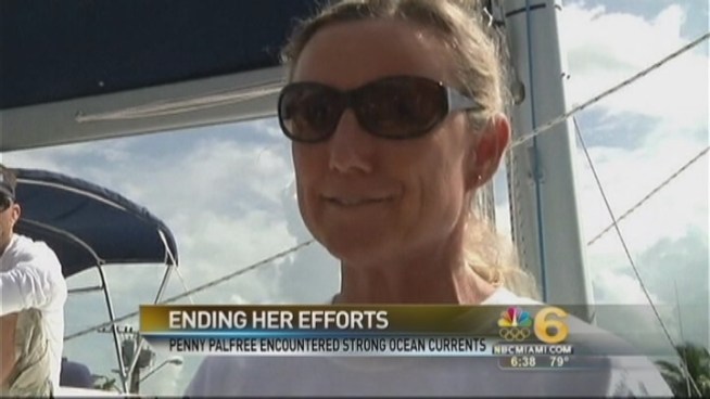 A 49-year-old grandmother and veteran endurance swimmer scuttled her quest early Sunday to become the first woman to swim unaided from Cuba to the Florida Keys, unable to close the gap on the last 26 miles of a more than 100-mile ocean odyssey. Tricky currents forced her to stop.