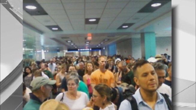 The seemingly unending Customs queue and frustration of passengers arriving at Miami International Airport Saturday were shared via pictures and videos on Twitter. Passengers Eben James, Linosca Hernandez, Frank Aleman and Sandip Desai described what happened.