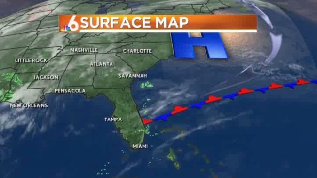 More sunshine returning to the pattern today as stronger high pressure takes hold, 81.