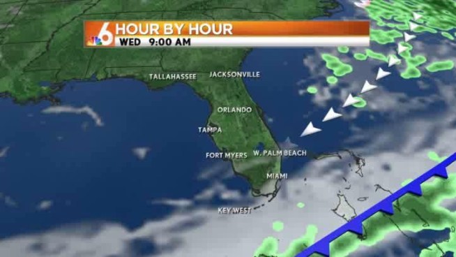 A shower possible today, otherwise still warm with highs back to 80.