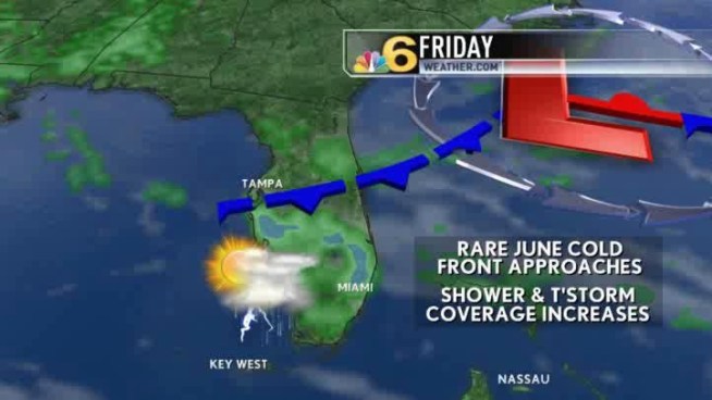 Warm and sunny today with slight chances of rain.
