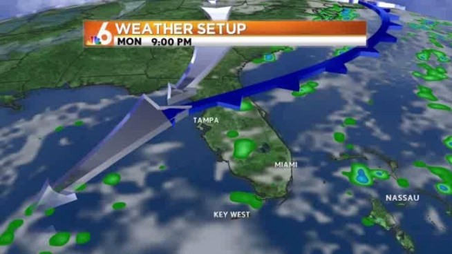 A few morning showers, not as breezy