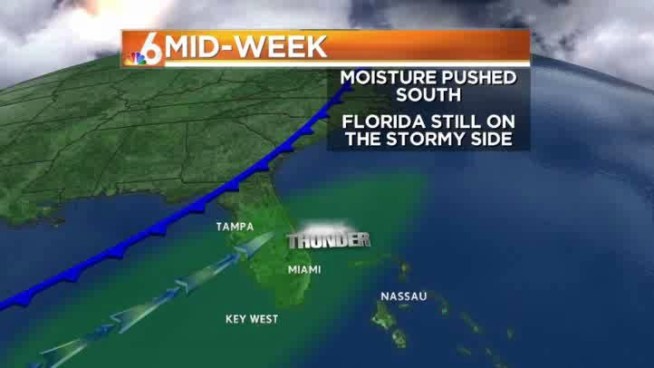 Showers and storms stay in the forecast for the next few afternoons.