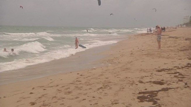 Tourists in Fort Lauderdale Beach are enjoying their time here despite Tropical Storm Isaac.
