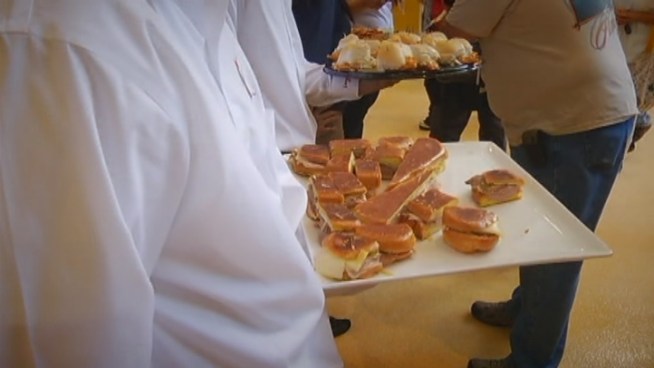 On Friday the Marlins showed off the fancy offerings that fans will be offered in the 2012 season, including mahi mahi tacos, lime and lobster rolls, and homemade Cuban sandwiches. The menu is 