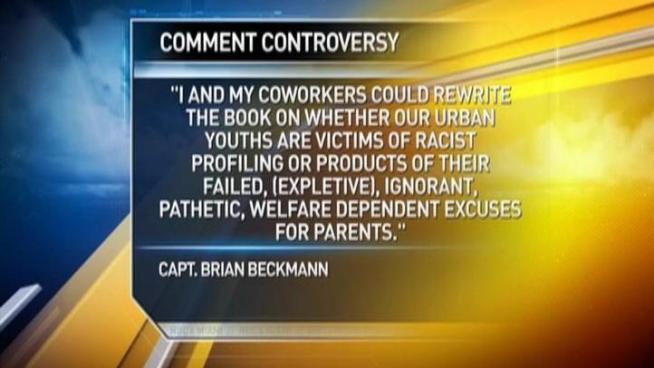 South Florida civil rights leaders protested Wednesday to demand discipline for a Miami-Dade Fire Rescue captain whose comments made about the Trayvon Martin case on his personal Facebook page set off a firestorm of controversy. John Pace, the executive director of the Federation of Black Employees, said he wants Beckmann fired. 