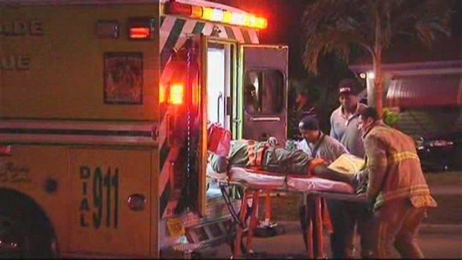 One man was killed and another person was injured after a car struck a power pole and rolled into a house in Opa-locka early Monday morning. The man was identified as 37-year-old Julian Lamar Mitchell. Witnesses Allen Burow and Charles Jackson and Miami-Dade Police Spokesman Alvaro Zabaleta comment.