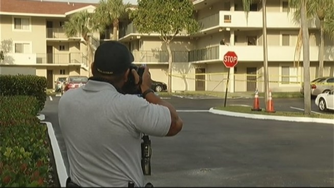 A man shot his girlfriend's ex-husband after the ex-husband kicked in the door to his Tamarac apartment Tuesday morning, authorities said. Neighbor Mickey Davis describes what she heard.