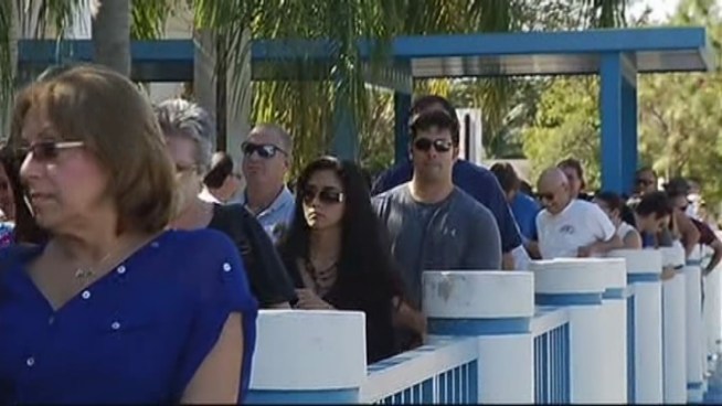 Voters in Broward County discovered long lines on Election Day, especially at Winston Park Elementary in Coconut Creek, which only had one scanner. Voters Beth Mancebo, Rick Thomas and John Burns talked about their experience. Elsewhere in Coconut Creek, voter David Raphael waited two hours in the wrong line.