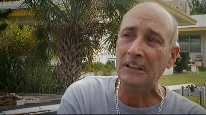 The father of a man accused of fatally stabbing a homeless man over the weekend said his son committed the murder because he wanted to be put away in jail. Richard Stabile also told NBC 6 South Florida about his son's mental illnesses.
