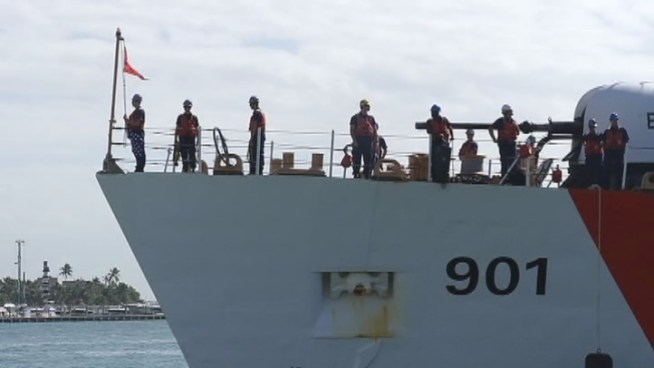 As much as $22 million worth of cocaine was offloaded at the U.S. Coast Guard's Miami Beach base Friday after it was intercepted in the Caribbean Sea. Cmdr. David Ramassini told NBC 6 South Florida exactly what the interception stopped.