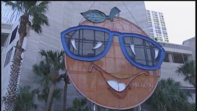 Miami's iconic Big Orange will be getting a new name as part of a three-year Spanish heritage celebration in the Magic City.The famous sign that rises 400 feet up the Intercontinental Hotel every New Year's is being renamed 