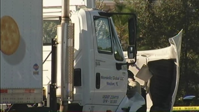 A 29-year-old man was killed when his car collided with a tractor-trailer in Coral Springs, police said. Police and the man's mother discuss the incident.