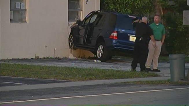 Authorities are investigating a police-involved shooting that ended with a teen suspect hospitalized and a stolen Mercedes SUV in the side of a duplex in Sunrise Thursday. Lauderhill Police spokesman Capt. Rick Rocco spoke about the incident.