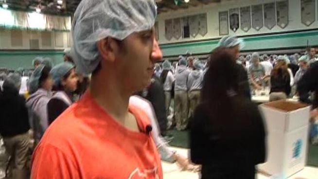 The students beat their targets of 100,000 meals.