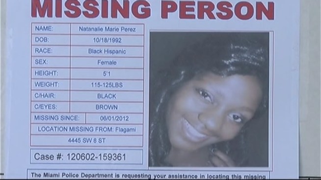 Natanalie Marie Perez's family was in Sweetwater Friday to distribute flyers about her disappearance. Her mother Ana Gutierrez, aunt Maria Perez and Miami Police Det. Jose Rojas talked about the search for the 19-year-old.