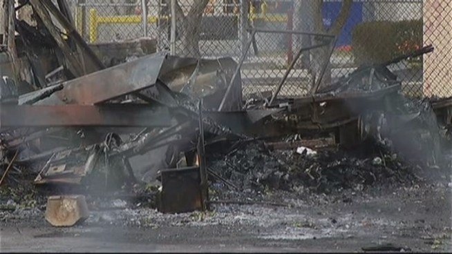 Cleanup continues at RJ Asset Recovery after a twin-engine plane crashed in its parking lot in Fort Lauderdale Friday, killing three people. NBC 6's Keith Jones reports.