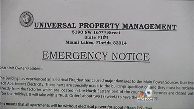 At the Island Shores condos in northeast Miami-Dade, the moon is shining brighter than the lights inside the units.The power is out, and it will be for another two weeks   and that is unacceptable, residents say. NBC 6 reporter Steve Litz has the story.