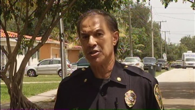 According to North Miami Police, officials were doing surveillance on a house where a suspect wanted for an attempted murder of a woman in Okaloosa County near Fort Walton was staying. The suspect, 36-year-old Joe Fernandez, noticed the undercover police and ran from the house, shooting at the officers, police said. One of the police officers shot the suspect in the yard, officials said.