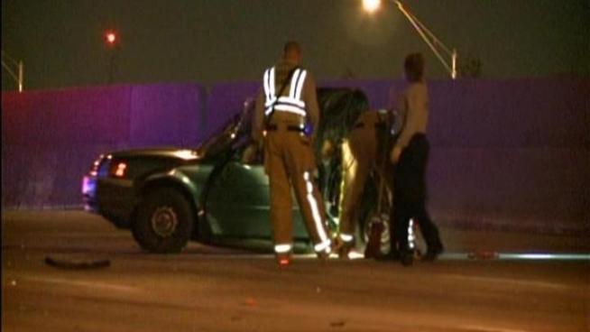 A man and a woman were killed in a car crash on the Palmetto Expressway early Thursday morning.