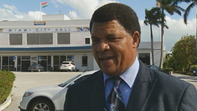 Former commissioner Richard Dunn is suing to stop Commissioner Michelle Spence-Jones from seeking another term in office. He and his attorney Juan Carlos Planas made their case, while Spence-Jones declined to comment.