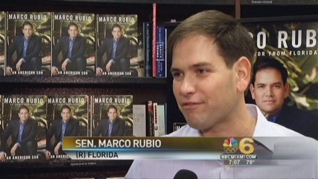 Senator Marco Rubio was South Florida Saturday signing copies of his latest book,  An American Son.  He talks to NBC 6 about his book.