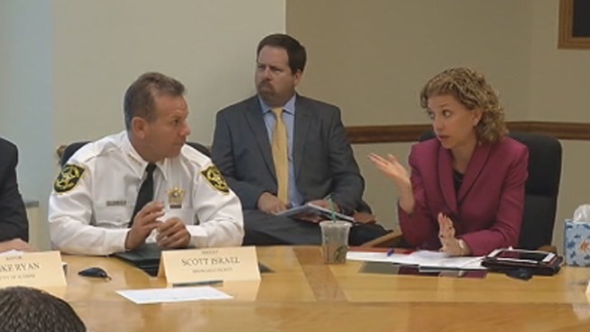 Elected officials came together for a gun safety roundtable discussion Friday. Congresswoman Debbie Wasserman Schultz and Miami-Dade Superintendent of Schools Alberto Carvalho spoke about school safety at a news conference. Meantime, gun seller Louis Nerys, who is preparing for a gun show in Fort Lauderdale, spoke about responsible gun owners.