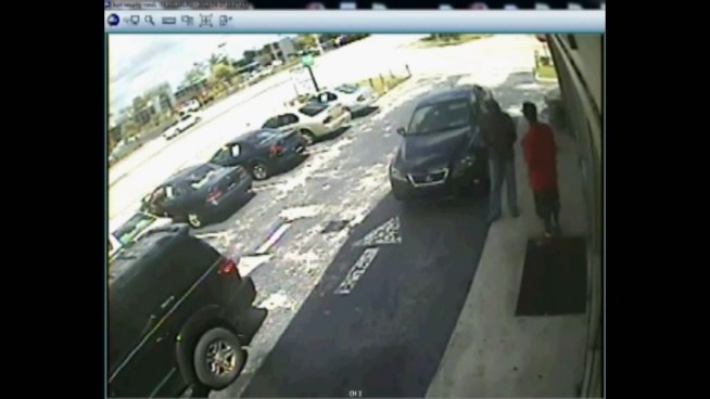 Officials are searching for a suspect after he yanked a gold chain from a victim and fled.