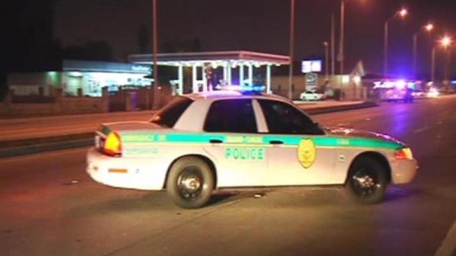 Miami-Dade Police are investigating a Saturday morning shooting at Lady Luck Club.